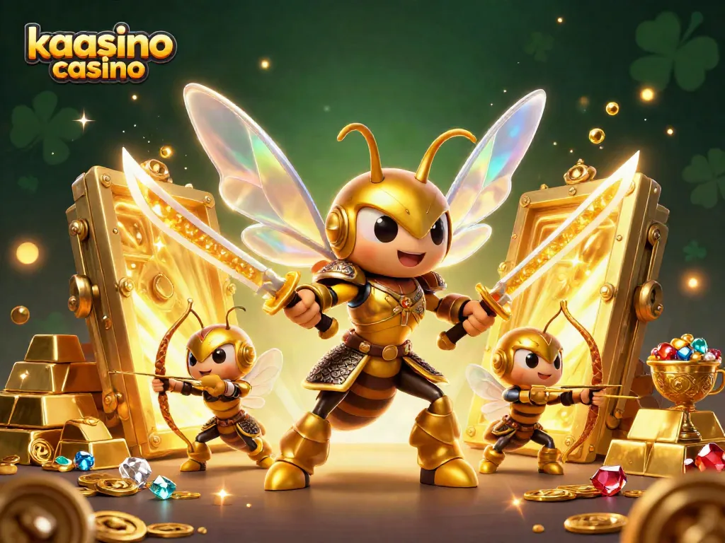 Engage with kaasino casino's vibrant gaming world featuring a dynamic 3D illustration.