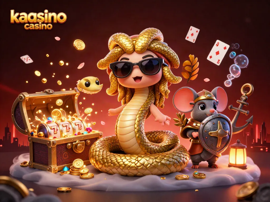 Spin to win with kaasino casino's vibrant slots and lively characters in action.