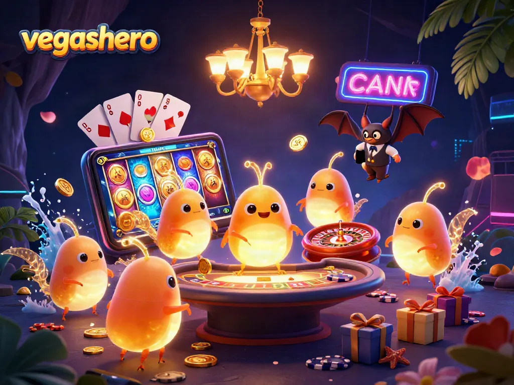 Engage with vegashero’s thrilling atmosphere, where glowworms illuminate a vibrant cave casino.