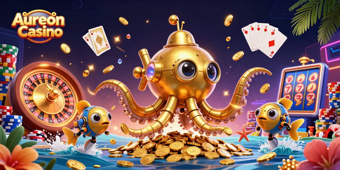 Aureon Casino offers thrilling gameplay experiences with 3D elements showcasing gambling excitement.