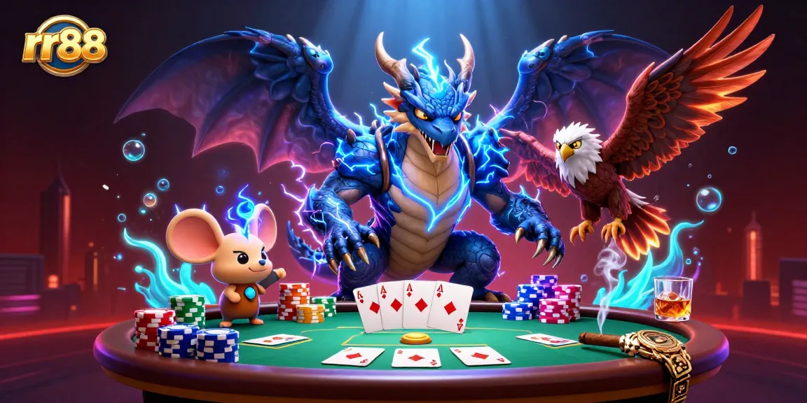 Experience thrilling gameplay at rr88 with a vibrant illustration of a dynamic casino scene.