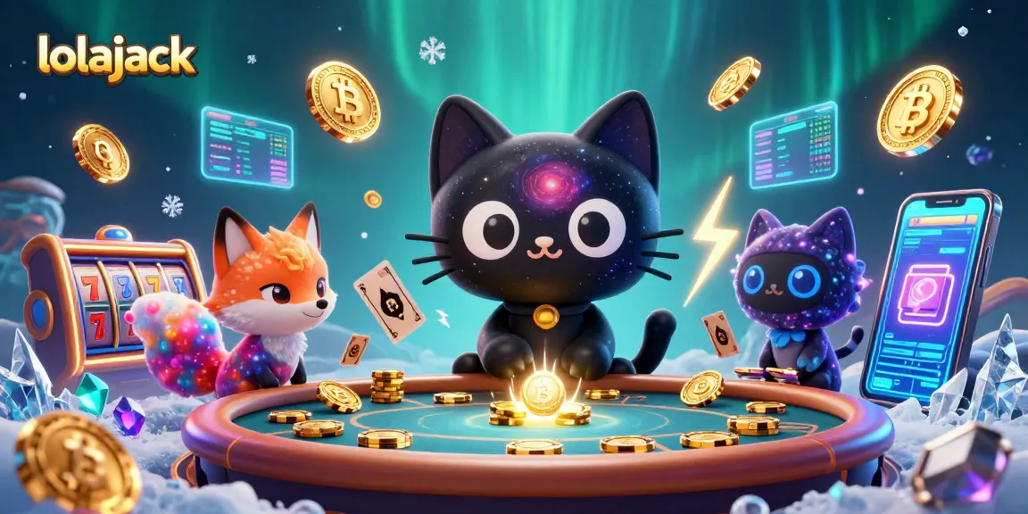 Experience thrilling action at lolajack with a vibrant cosmic casino scene featuring playful characters.