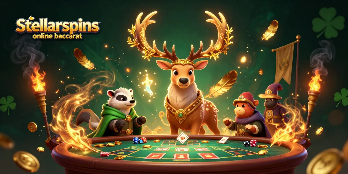 Engage with stellarspins online baccarat at a vibrant 3D scene featuring enchanting characters and game dynamics.